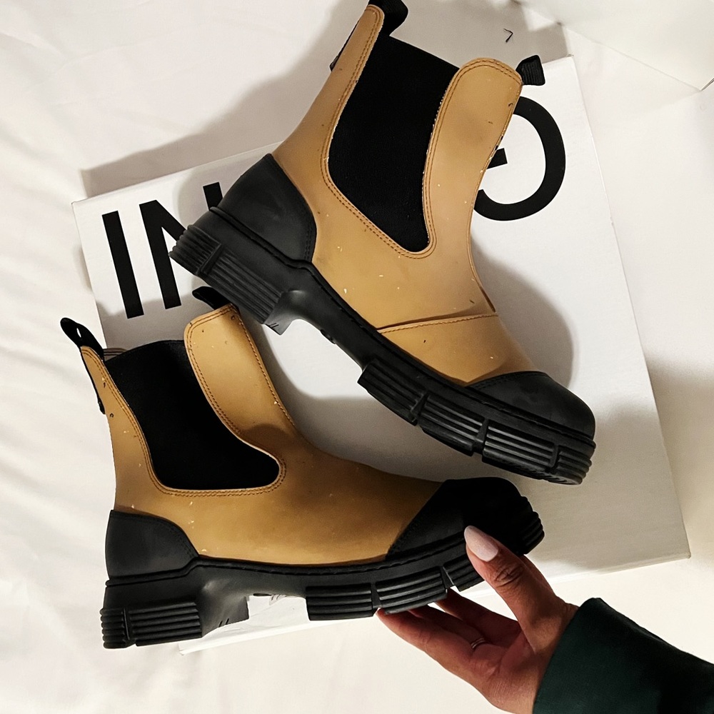 Ganni City Ankle Boot -Recycled Rubber Rainboots NIB